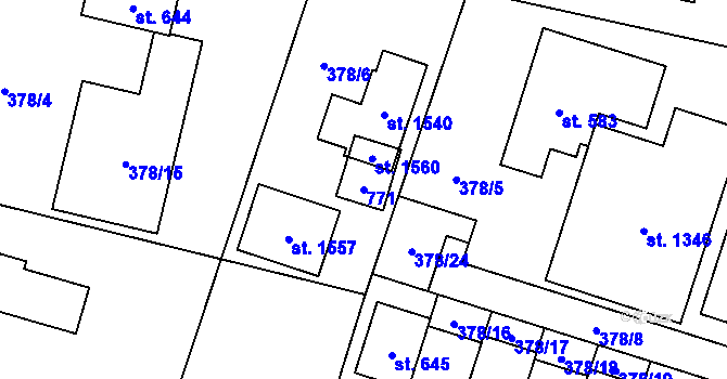 Parcela st. 771 v KÚ Litovice, Katastrální mapa