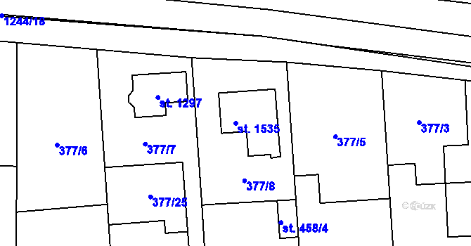 Parcela st. 1535 v KÚ Litovice, Katastrální mapa