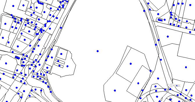 Parcela st. 70/1 v KÚ Hostomice nad Bílinou, Katastrální mapa