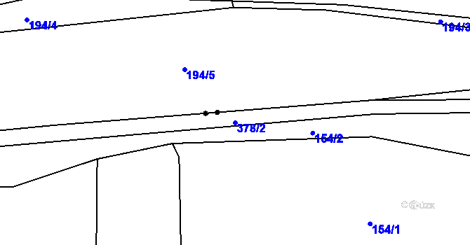 Parcela st. 378/2 v KÚ Horoušany u Hostouně, Katastrální mapa