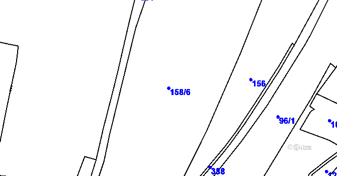 Parcela st. 158/6 v KÚ Horoušany u Hostouně, Katastrální mapa