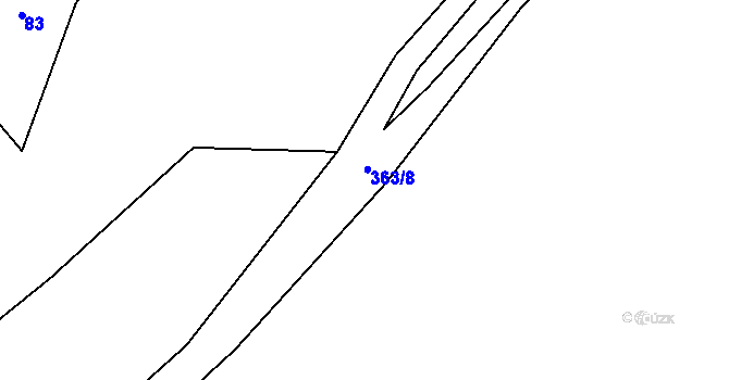 Parcela st. 363/6 v KÚ Horoušany u Hostouně, Katastrální mapa