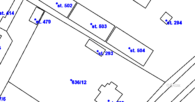 Parcela st. 293 v KÚ Hostouň u Horšovského Týna, Katastrální mapa