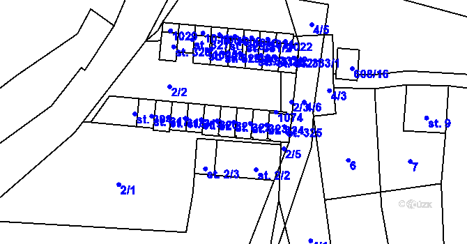 Parcela st. 322 v KÚ Hostouň u Horšovského Týna, Katastrální mapa