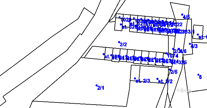 Parcela st. 394 v KÚ Hostouň u Horšovského Týna, Katastrální mapa