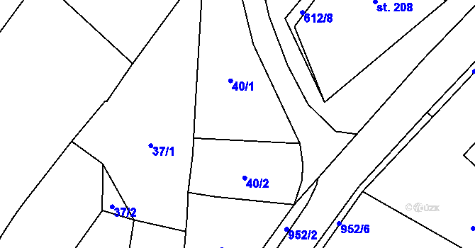 Parcela st. 40/1 v KÚ Hostouň u Horšovského Týna, Katastrální mapa