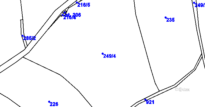 Parcela st. 249/4 v KÚ Hostouň u Horšovského Týna, Katastrální mapa