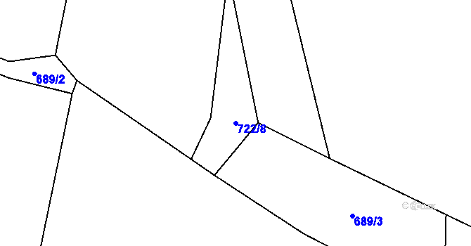 Parcela st. 722/8 v KÚ Hostouň u Horšovského Týna, Katastrální mapa