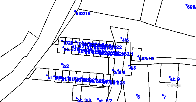 Parcela st. 331/1 v KÚ Hostouň u Horšovského Týna, Katastrální mapa