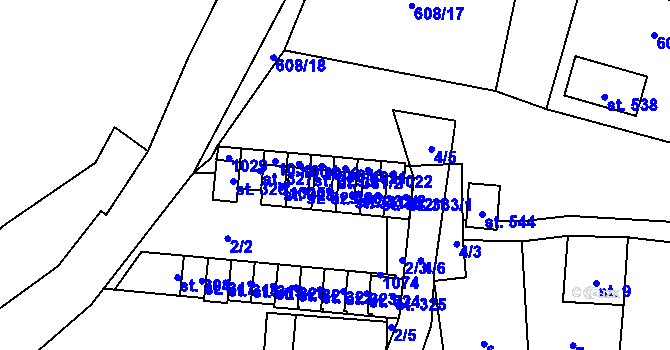 Parcela st. 331/2 v KÚ Hostouň u Horšovského Týna, Katastrální mapa