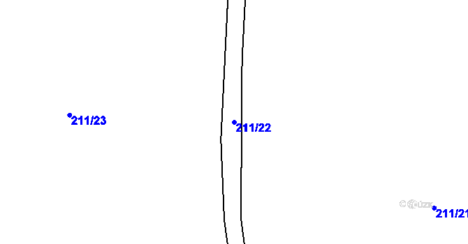 Parcela st. 211/22 v KÚ Hostouň u Horšovského Týna, Katastrální mapa