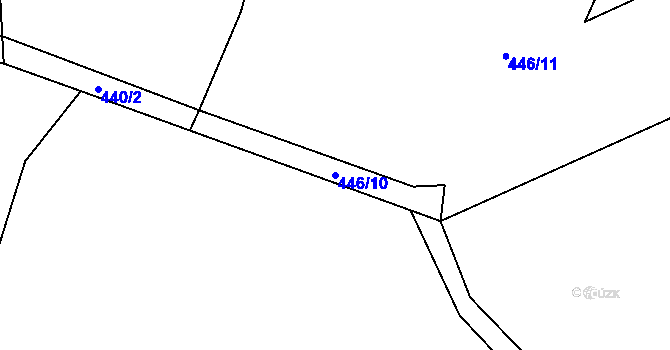 Parcela st. 446/10 v KÚ Hostouň u Horšovského Týna, Katastrální mapa