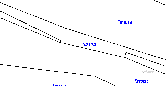 Parcela st. 472/33 v KÚ Hostouň u Horšovského Týna, Katastrální mapa