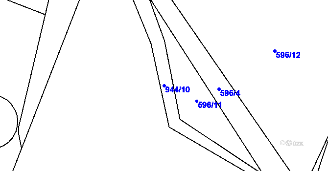 Parcela st. 944/10 v KÚ Hostouň u Horšovského Týna, Katastrální mapa