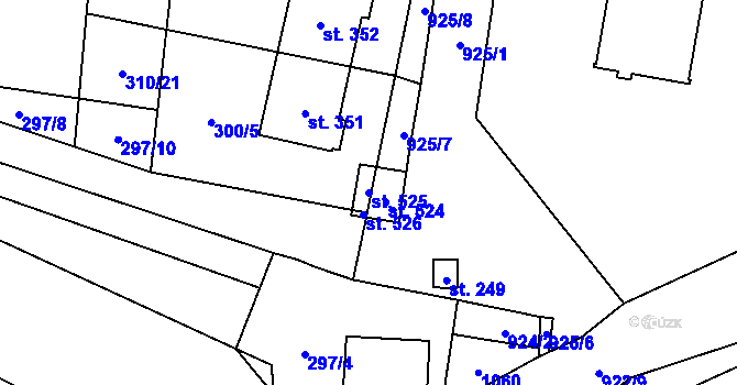 Parcela st. 525 v KÚ Hostouň u Horšovského Týna, Katastrální mapa