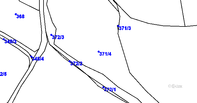 Parcela st. 371/4 v KÚ Hostovice u Ústí nad Labem, Katastrální mapa