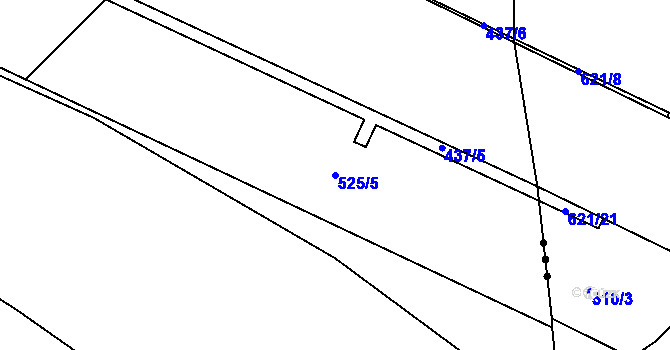 Parcela st. 525/5 v KÚ Hostovice u Pardubic, Katastrální mapa