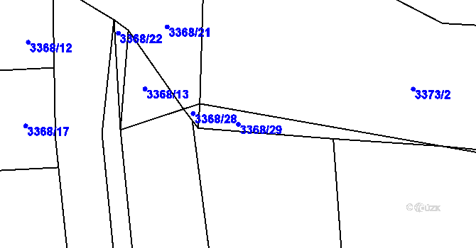 Parcela st. 3368/29 v KÚ Hosty, Katastrální mapa