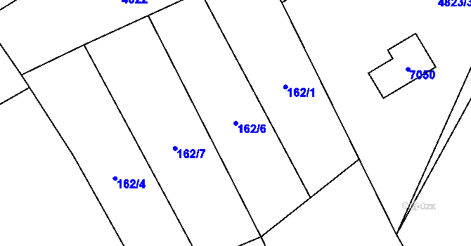 Parcela st. 162/6 v KÚ Hošťálková, Katastrální mapa