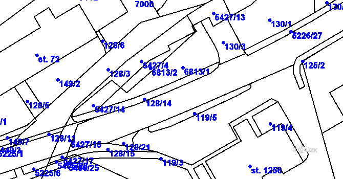 Parcela st. 5226/29 v KÚ Hošťálková, Katastrální mapa