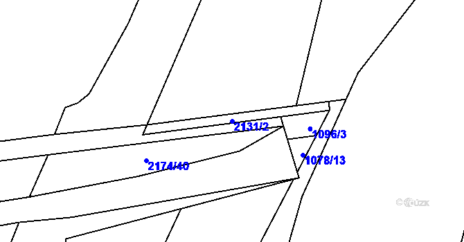 Parcela st. 2131/2 v KÚ Hošťálkovice, Katastrální mapa