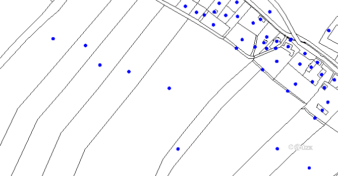 Parcela st. 640/10 v KÚ Hošťálkovy, Katastrální mapa