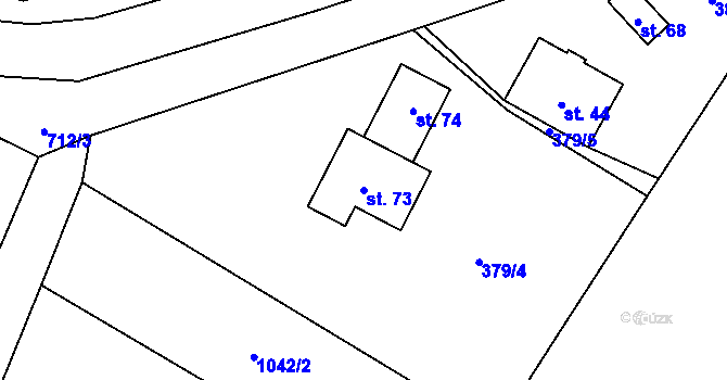 Parcela st. 73 v KÚ Přechovice, Katastrální mapa