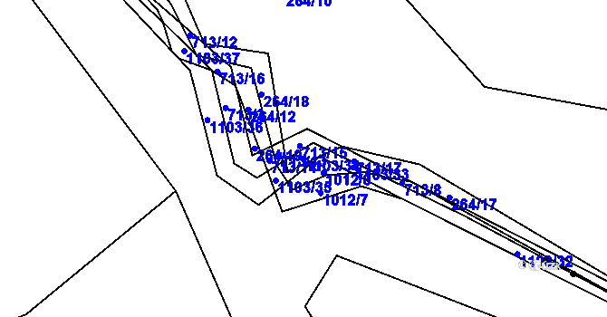 Parcela st. 1103/34 v KÚ Hoštice u Litenčic, Katastrální mapa