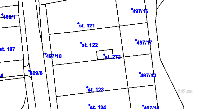 Parcela st. 272 v KÚ Heroltice, Katastrální mapa