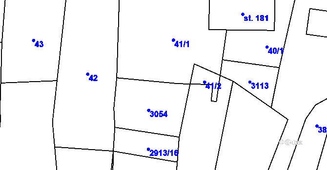 Parcela st. 47/1 v KÚ Žebráky, Katastrální mapa