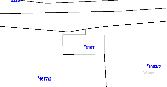 Parcela st. 124 v KÚ Žebráky, Katastrální mapa