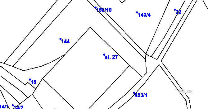 Parcela st. 27 v KÚ Janovice u Houserovky, Katastrální mapa