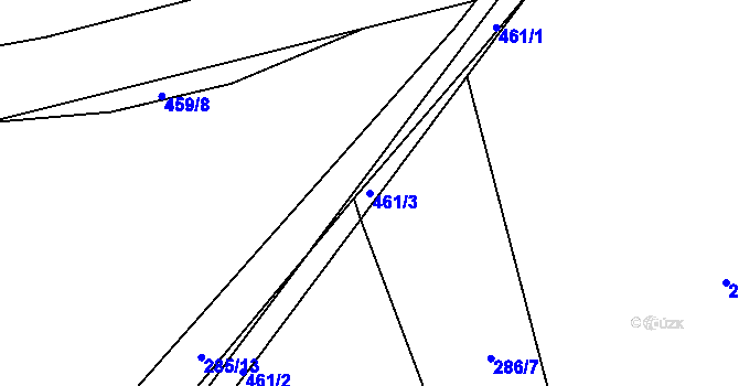 Parcela st. 461/3 v KÚ Janovice u Houserovky, Katastrální mapa