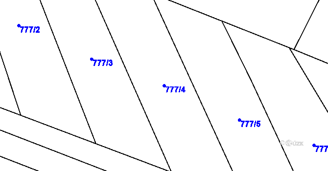 Parcela st. 777/4 v KÚ Ostrovec u Houserovky, Katastrální mapa