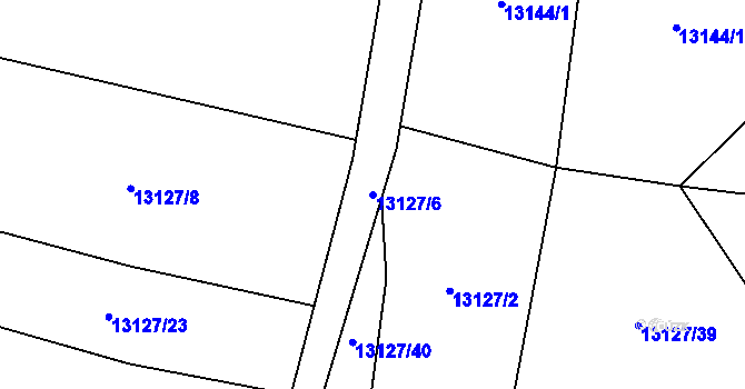 Parcela st. 13127/6 v KÚ Hovězí, Katastrální mapa