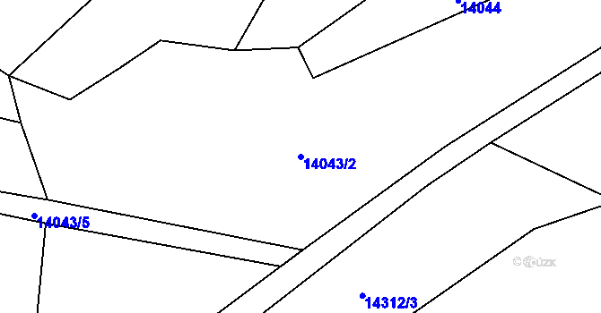 Parcela st. 14043/2 v KÚ Hovězí, Katastrální mapa