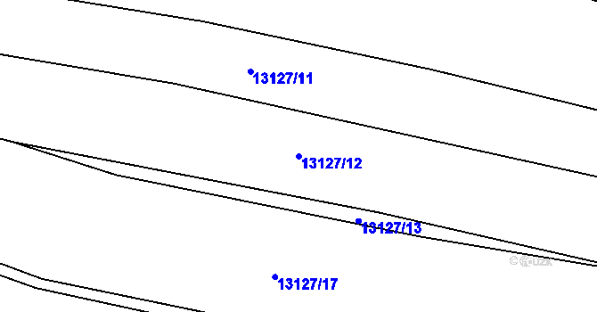 Parcela st. 13127/12 v KÚ Hovězí, Katastrální mapa