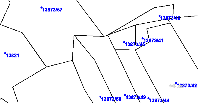 Parcela st. 13873/48 v KÚ Hovězí, Katastrální mapa