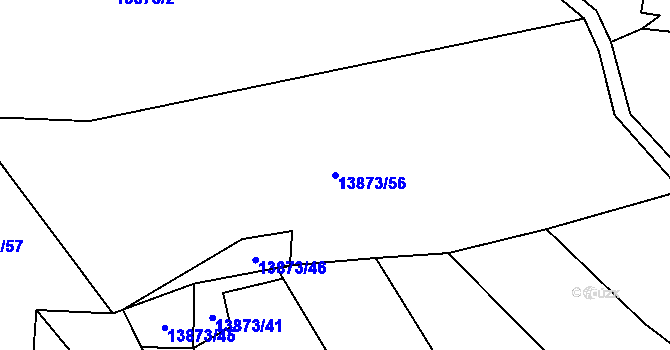 Parcela st. 13873/56 v KÚ Hovězí, Katastrální mapa