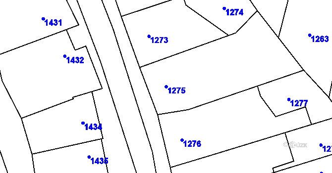 Parcela st. 1275 v KÚ Hovorany, Katastrální mapa