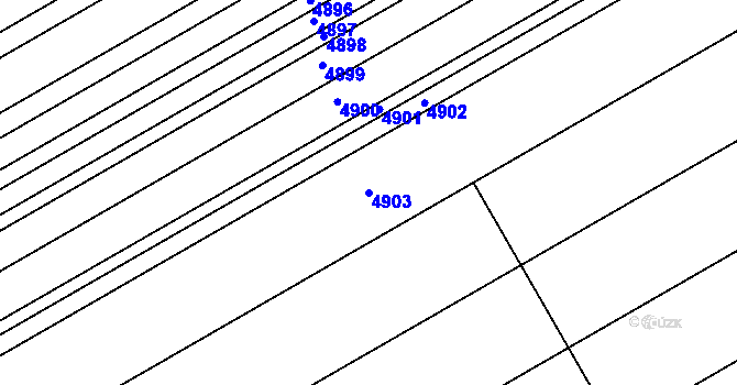 Parcela st. 4903 v KÚ Hovorany, Katastrální mapa