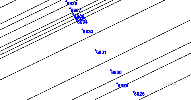 Parcela st. 6931 v KÚ Hovorany, Katastrální mapa