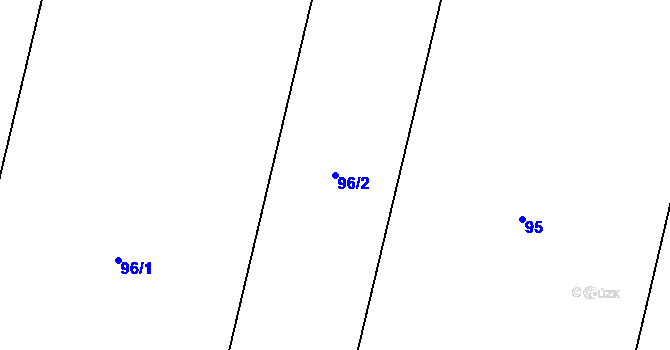 Parcela st. 96/2 v KÚ Hovorčovice, Katastrální mapa