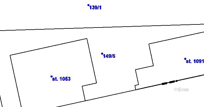 Parcela st. 149/5 v KÚ Hovorčovice, Katastrální mapa