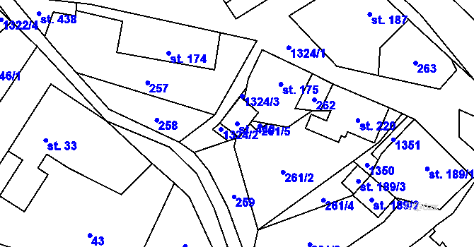 Parcela st. 440 v KÚ Hrabenov, Katastrální mapa