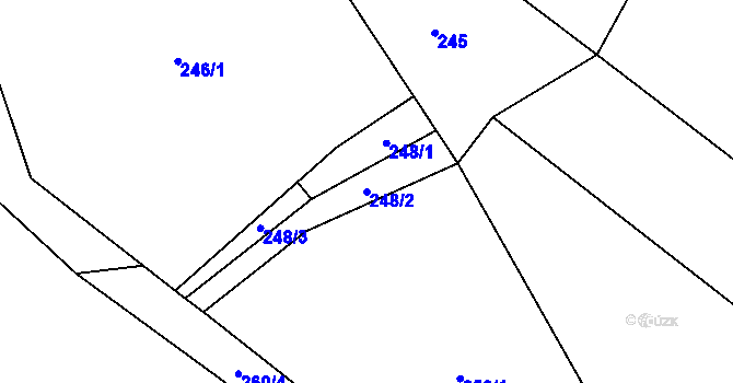 Parcela st. 248/2 v KÚ Hraběšín, Katastrální mapa