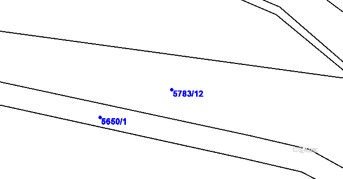 Parcela st. 5783/12 v KÚ Hrabětice, Katastrální mapa