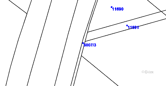 Parcela st. 6007/3 v KÚ Hrabětice, Katastrální mapa