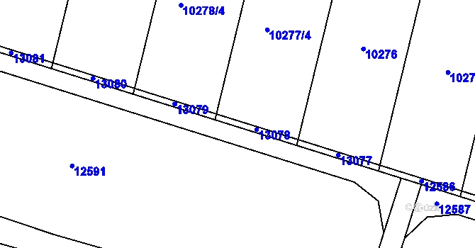 Parcela st. 10227/7 v KÚ Hrabětice, Katastrální mapa