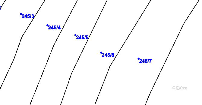 Parcela st. 245/6 v KÚ Křesanov, Katastrální mapa